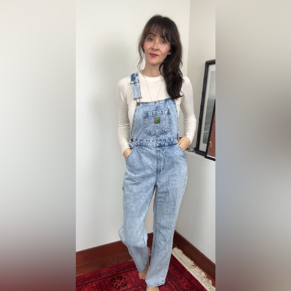 Empyre “Suzie” acid wash denim overalls